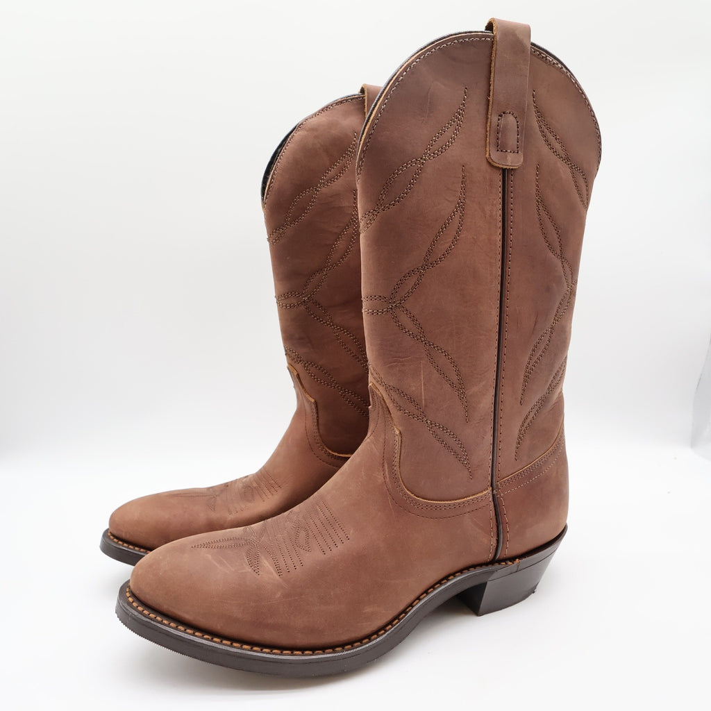 Laredo Western Boots Mens 8.5 D Tan Leather Cowboy Roping 28-1805 NWT - take2supply