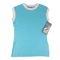 Maverick Vintage 80s Girls Large Aqua Blue Ringer Sleeveless T-Shirt NWT 1982 - take2supply