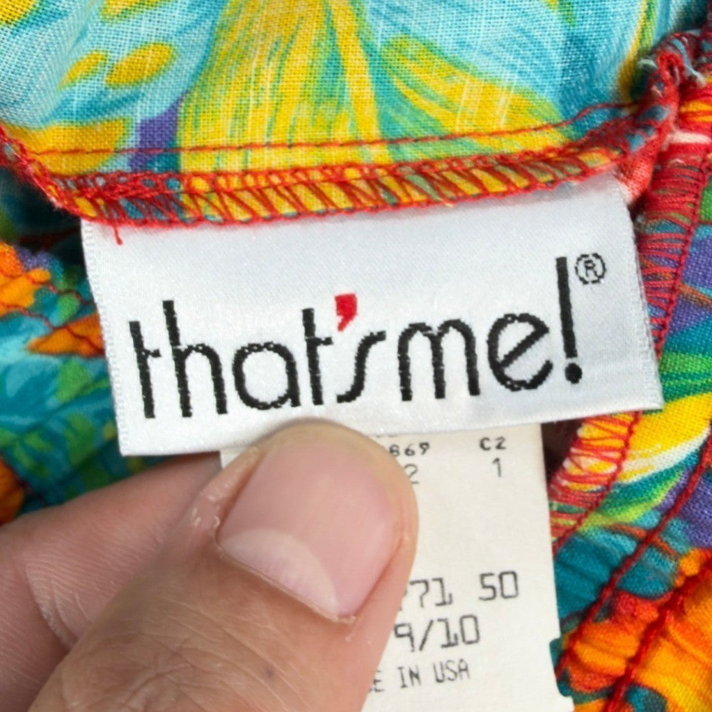 That's Me! Vintage 90s Hawaiian Tropical Shorts Womens 9/10 Cotton Floral NOS - take2supply