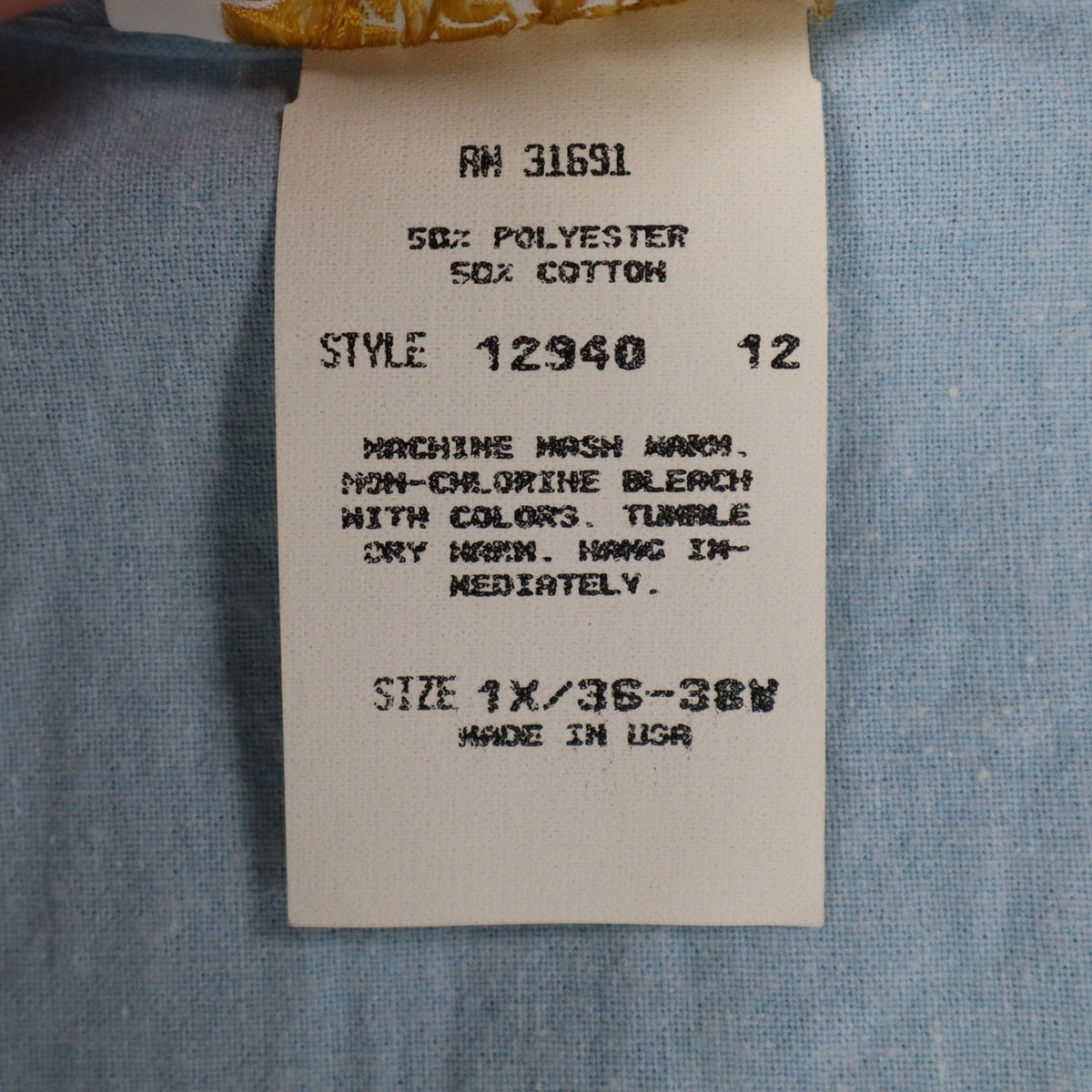 D.K. Gold by Donnkenny Reversible Vest 1X Vintage 90s Blue Floral Cotton NWT - take2supply