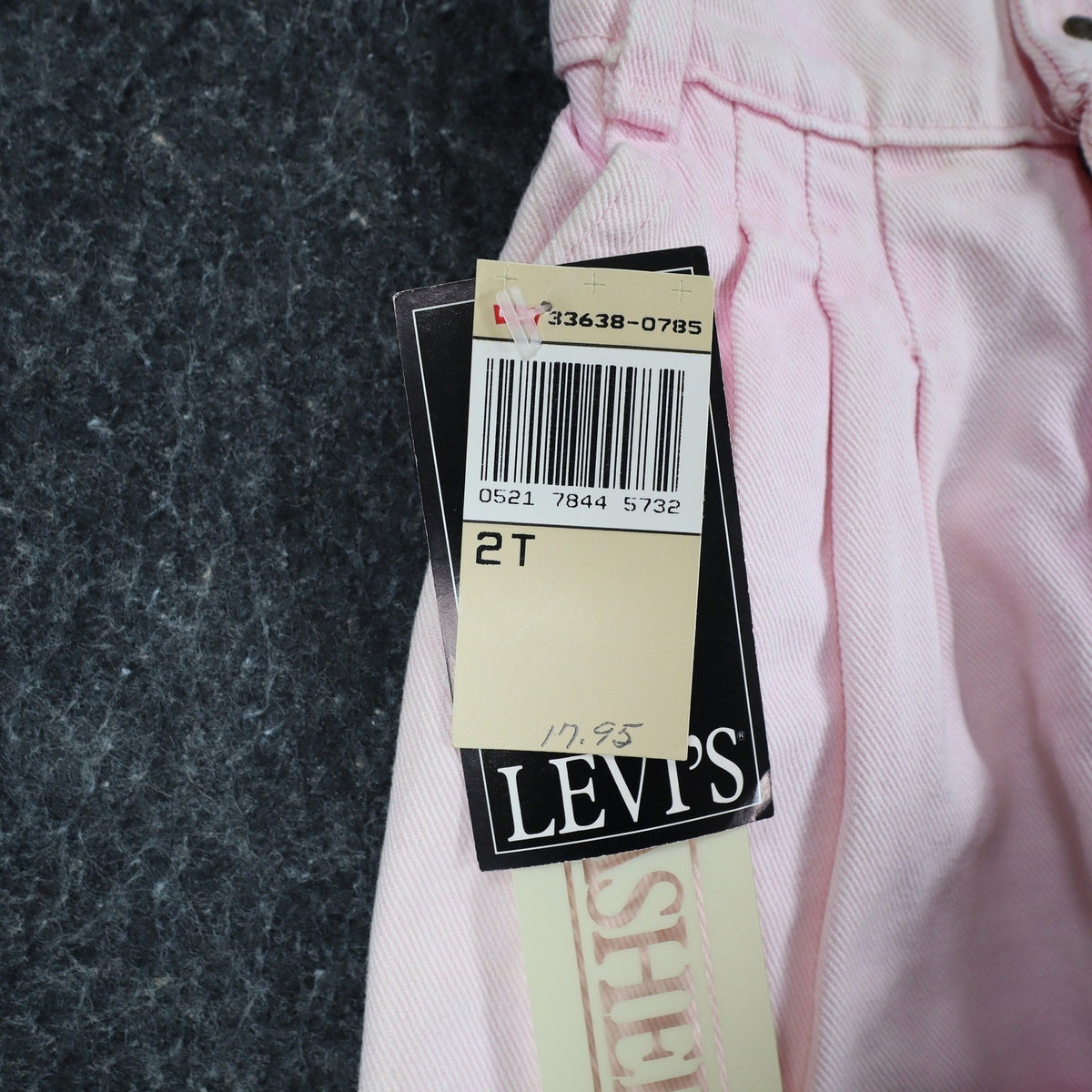 Levi's Denim Shorts Toddler 2T Vintage 90s Pink Cotton Pleated 900 Series USA - take2supply