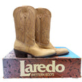 Laredo Western Boots Kids 4.5 D Vintage Natural Tan Leather Cowboy 28-01715 NAT - take2supply