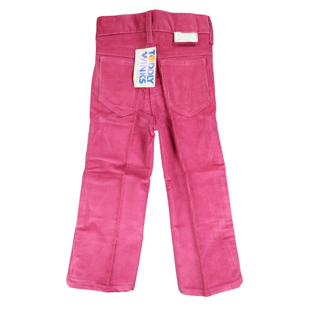Toddly Winks Corduroy Pants Kids 4 Slim Pink Straight Leg USA Deadstock NWT - take2supply
