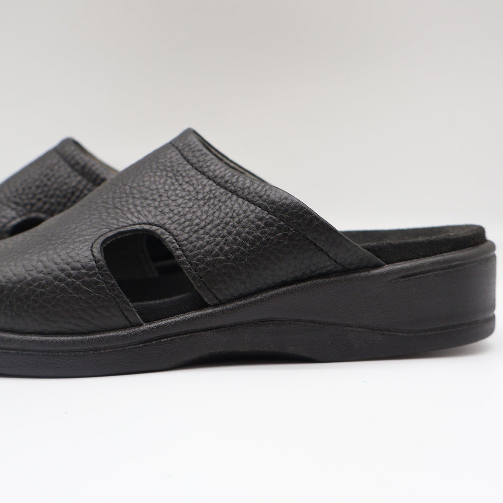 Dexter Comfort Classic Sandals Womens 7.5 Vintage Black Tumbled Leather Slides - take2supply