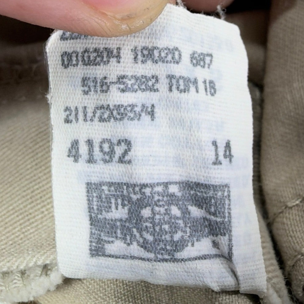 Lee Y2K Pipes Cargo Shorts Boys 7X S Tan Khaki Twill NWT Made in USA - take2supply
