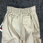 Tommy Hilfiger Y2K Cargo Shorts Boys 4 Tan Cotton Nylon NWT - take2supply