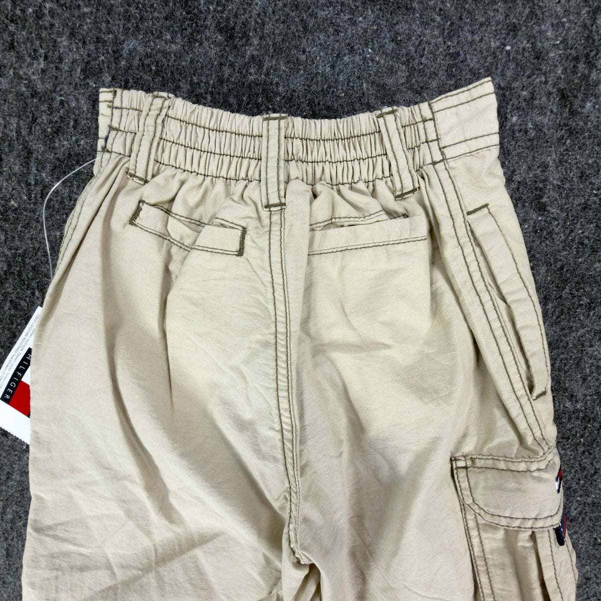 Tommy Hilfiger Y2K Cargo Shorts Boys 4 Tan Cotton Nylon NWT - take2supply