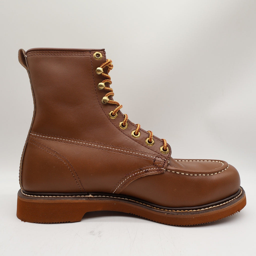 Titan Vintage 80s Safety Toe Work Boots Mens 8.5 D Brown Leather NWT Made in USA - take2supply