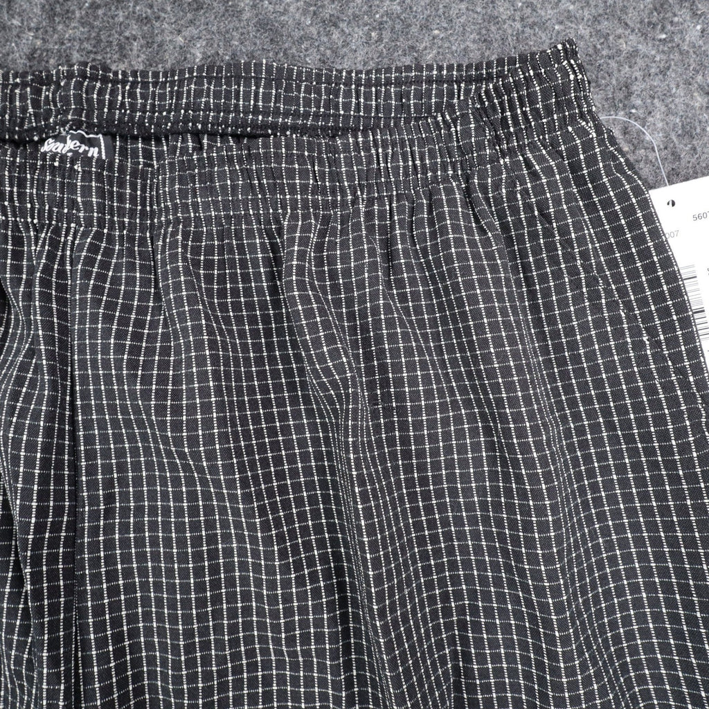 Southern Lady Pants Womens XL Black White Grid Check Elastic Waist NWT NOS - take2supply