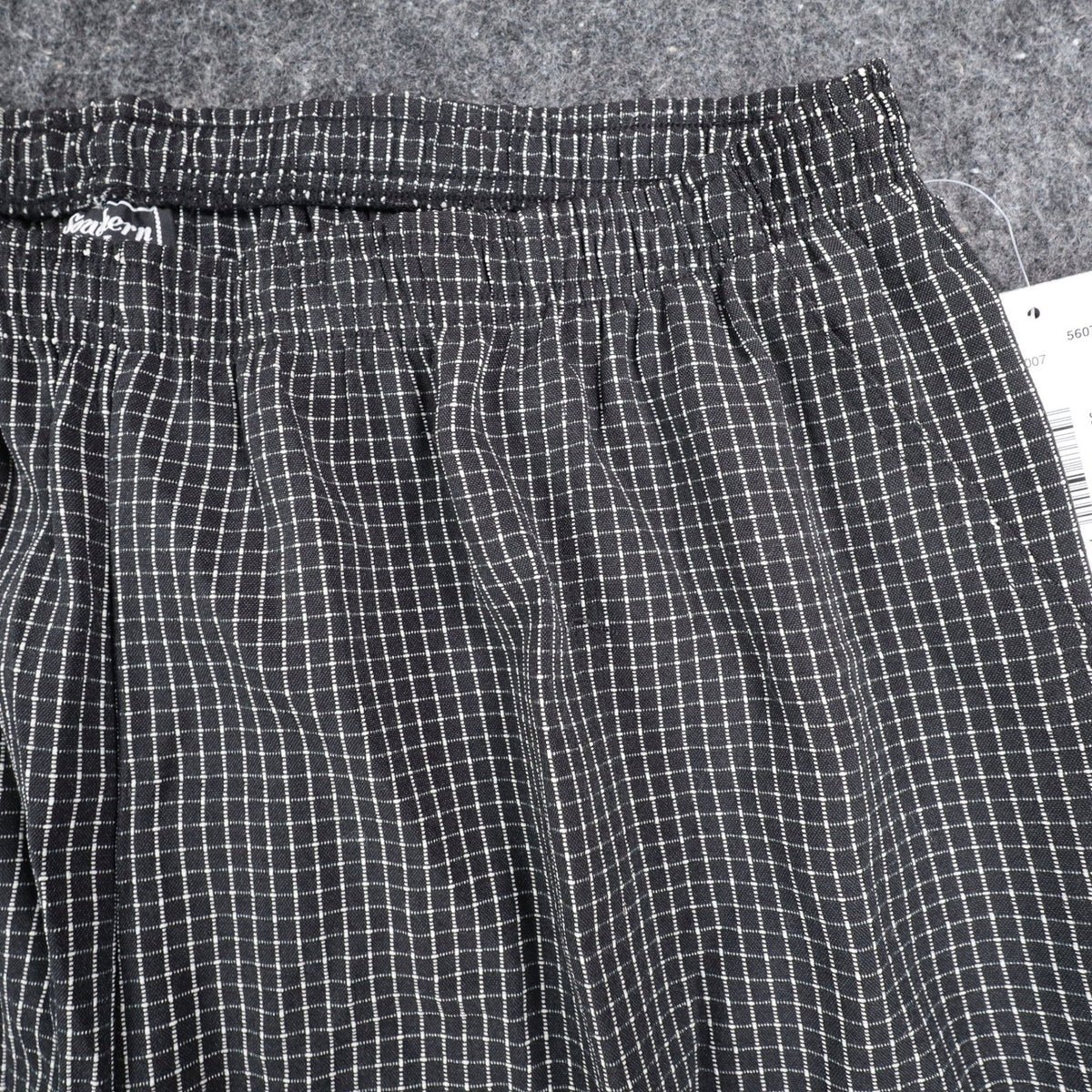Southern Lady Pants Womens XL Black White Grid Check Elastic Waist NWT NOS - take2supply