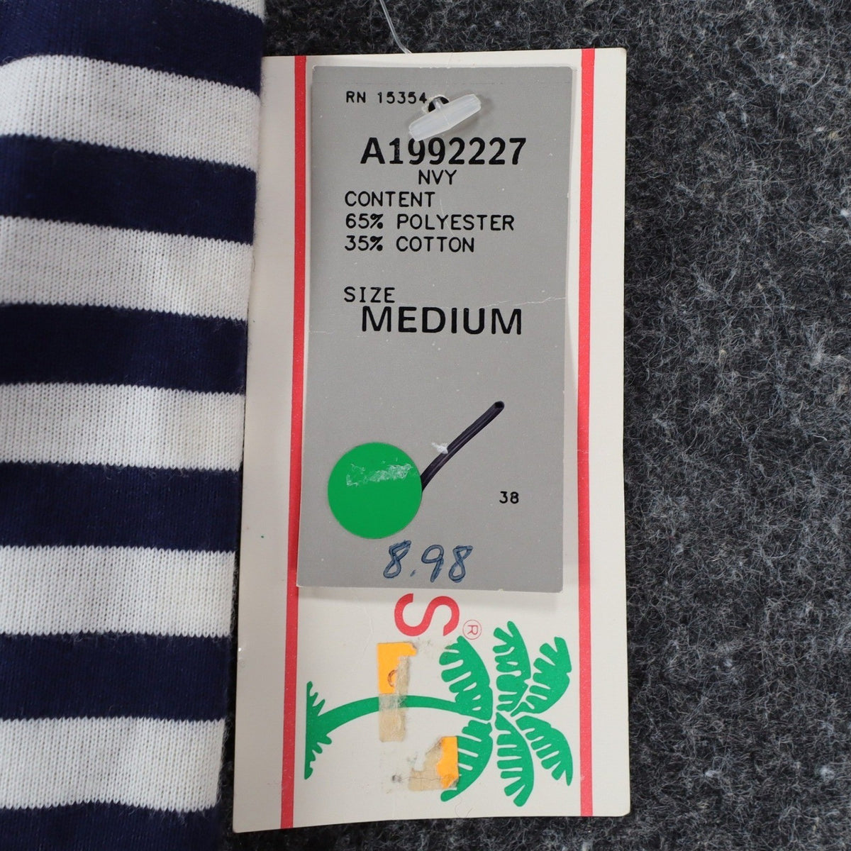 Palmetto's Striped Tank Top Womens Medium Vintage Deadstock Navy White A1992227 - take2supply