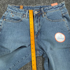 Wrangler Aura Jeans 10 SHT Blue Denim Instantly Slimming Straight Leg NWT - take2supply