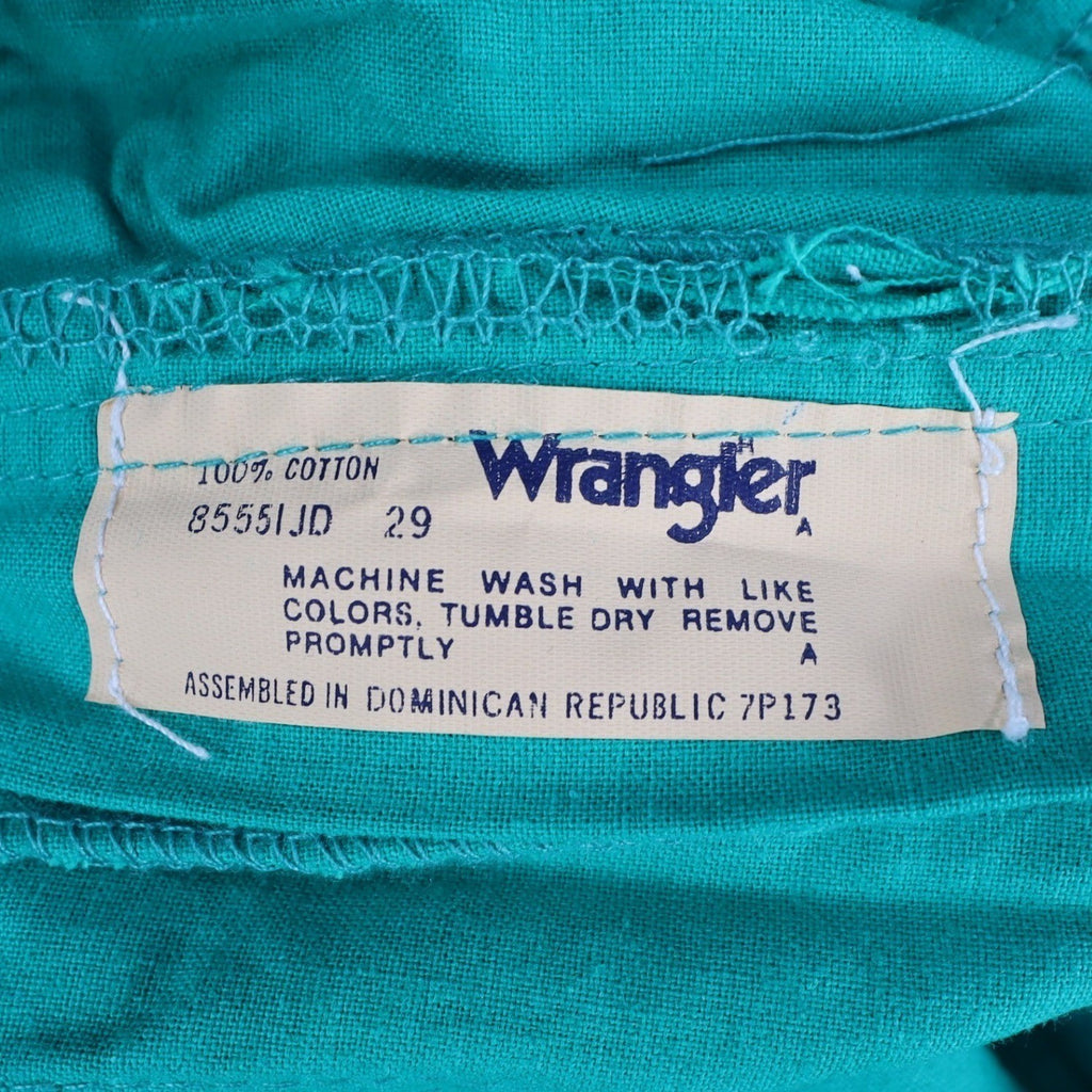 Wrangler Coolers Shorts 29 Vintage 90s Green Cotton Deadstock 85551JD - take2supply