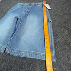 John Deere Carpenter Shorts Kids Size 16 Stone Wash Denim Blue Cotton NWT - take2supply