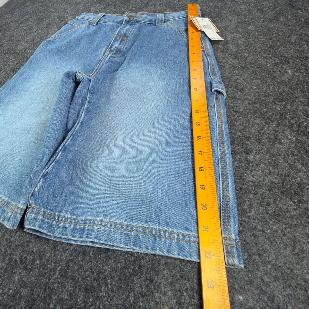 John Deere Carpenter Shorts Kids Size 16 Stone Wash Denim Blue Cotton NWT - take2supply