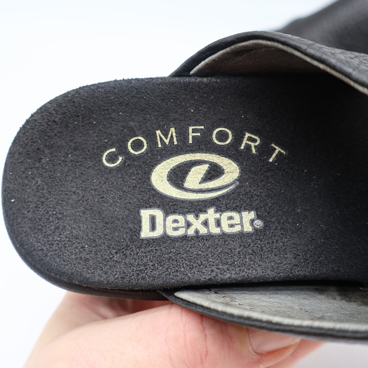 Dexter Comfort Classic Sandals Womens 7.5 Vintage Black Tumbled Leather Slides - take2supply