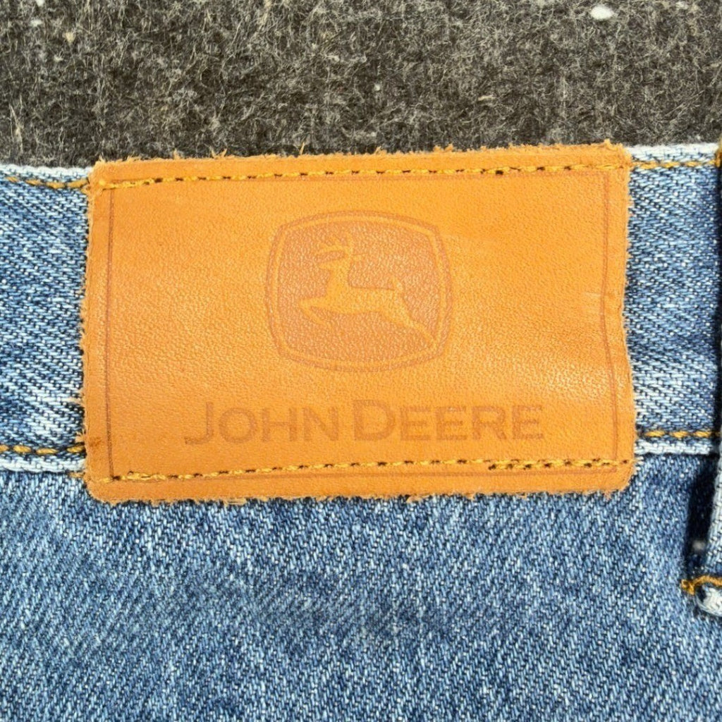 John Deere Carpenter Shorts Kids Size 16 Stone Wash Denim Blue Cotton NWT - take2supply