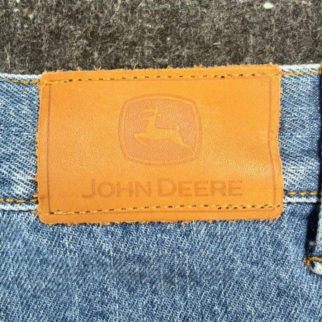John Deere Carpenter Shorts Kids Size 16 Stone Wash Denim Blue Cotton NWT - take2supply