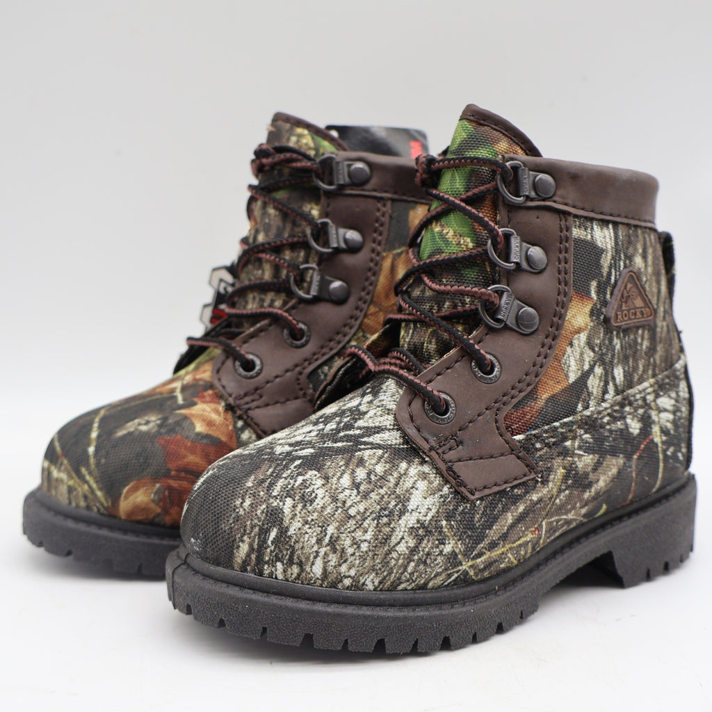 Rocky Bear Claw Boots Kids 10W Brown Camo Thinsulate Hunting Outdoor FQ0003410 - take2supply
