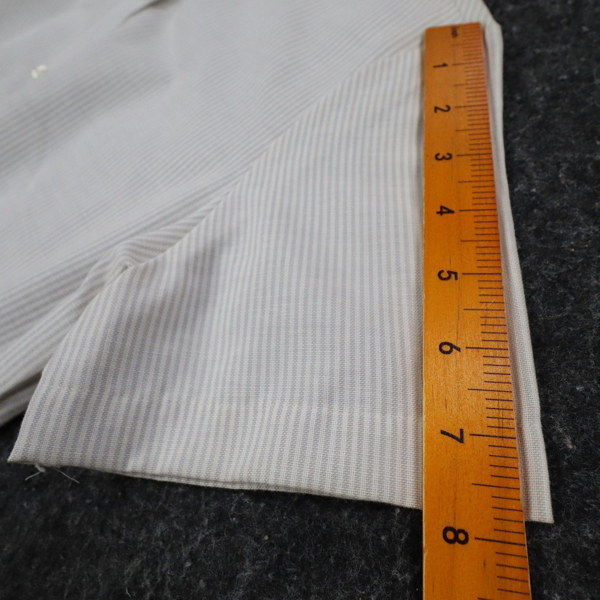 Dee Cee Striped Button Up Shirt Womens 9/10 Vintage 80s Gray Cotton Blend USA - take2supply