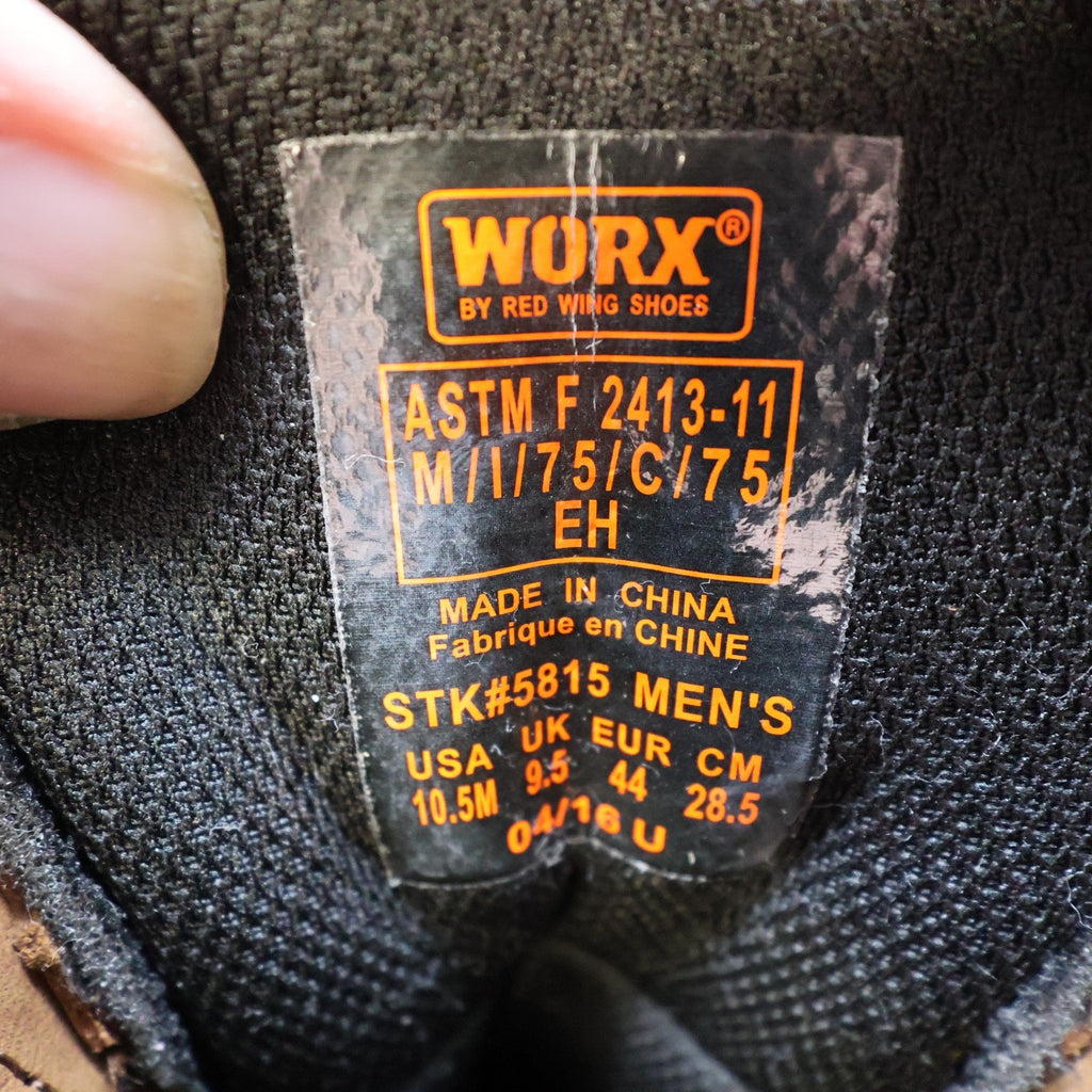 Worx by Red Wing 5815 Steel Toe Work Boots Mens 10.5 Brown Leather New - take2supply