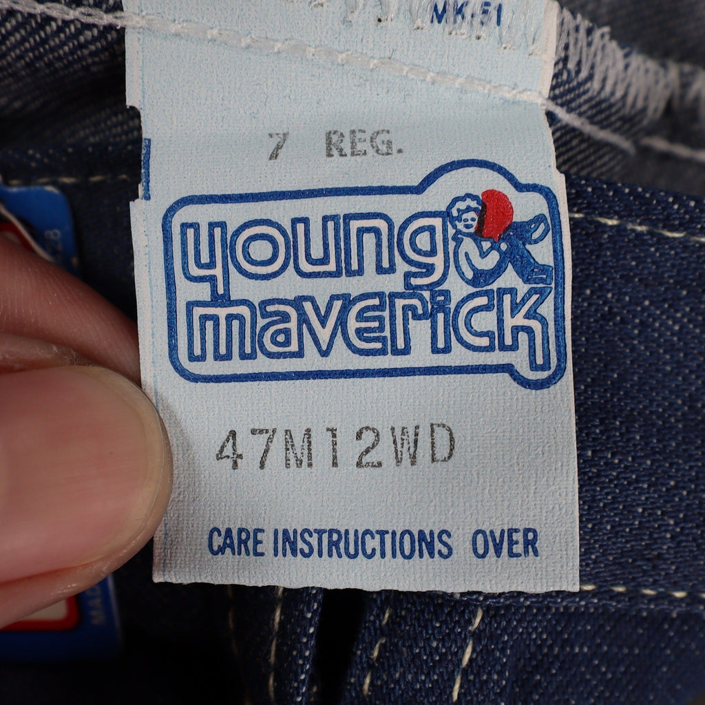 Vintage Young Maverick Boys Jeans 7 Regular Blue Straight Leg USA NWT - take2supply