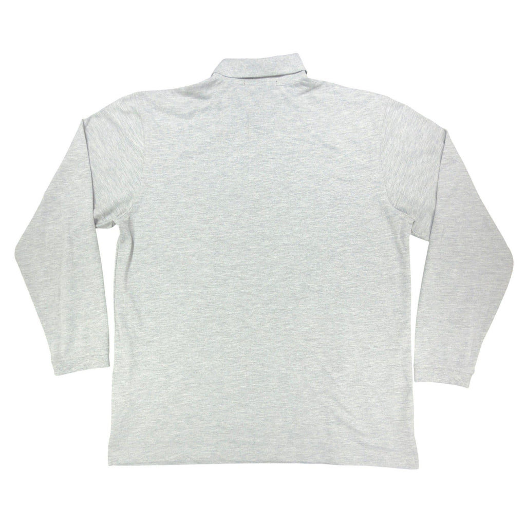 Harriton Long Sleeve Polo Mens XL Gray Cotton Blend M265L New No Tags - take2supply
