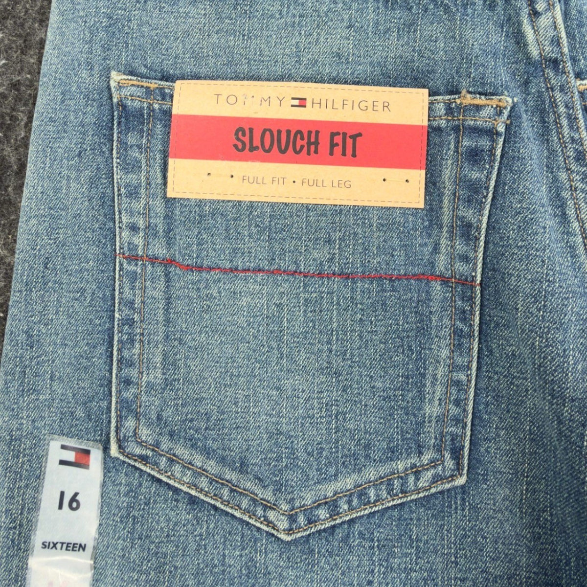 Tommy Hilfiger Y2K Slouch Fit Jeans Boy 16 Blue Cotton Deadstock NWT - take2supply