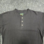 Ferruche Henley Shirt Mens M Black 100% Cotton Long Sleeve Casual New - take2supply