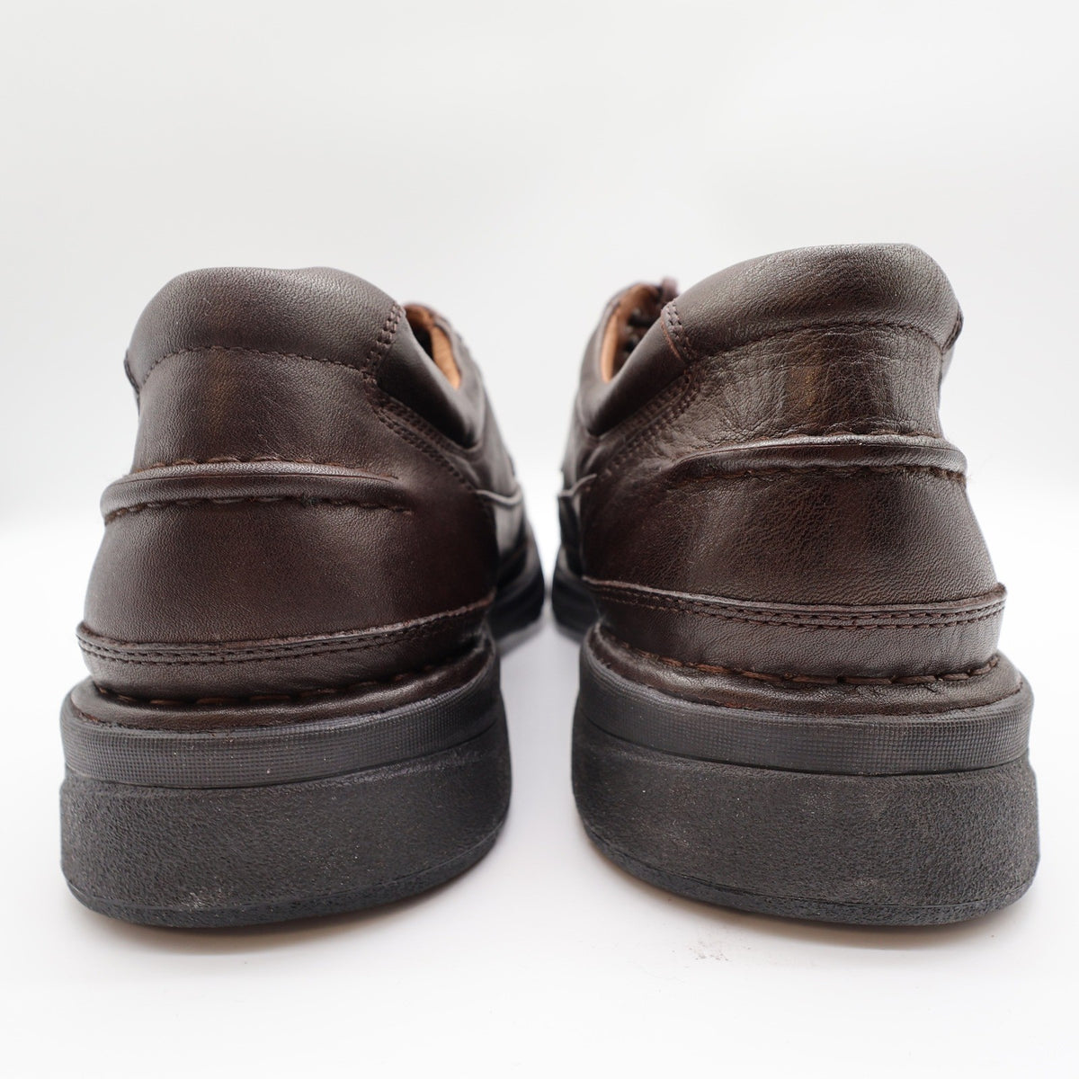 Hush Puppies Summit Persimmon Mens 10 W Brown Leather Casual Oxford Shoes 14191 - take2supply