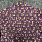 Wrangler Vintage 90s Button Down Shirt Mens M Purple Cotton NWT Rugged Wear - take2supply