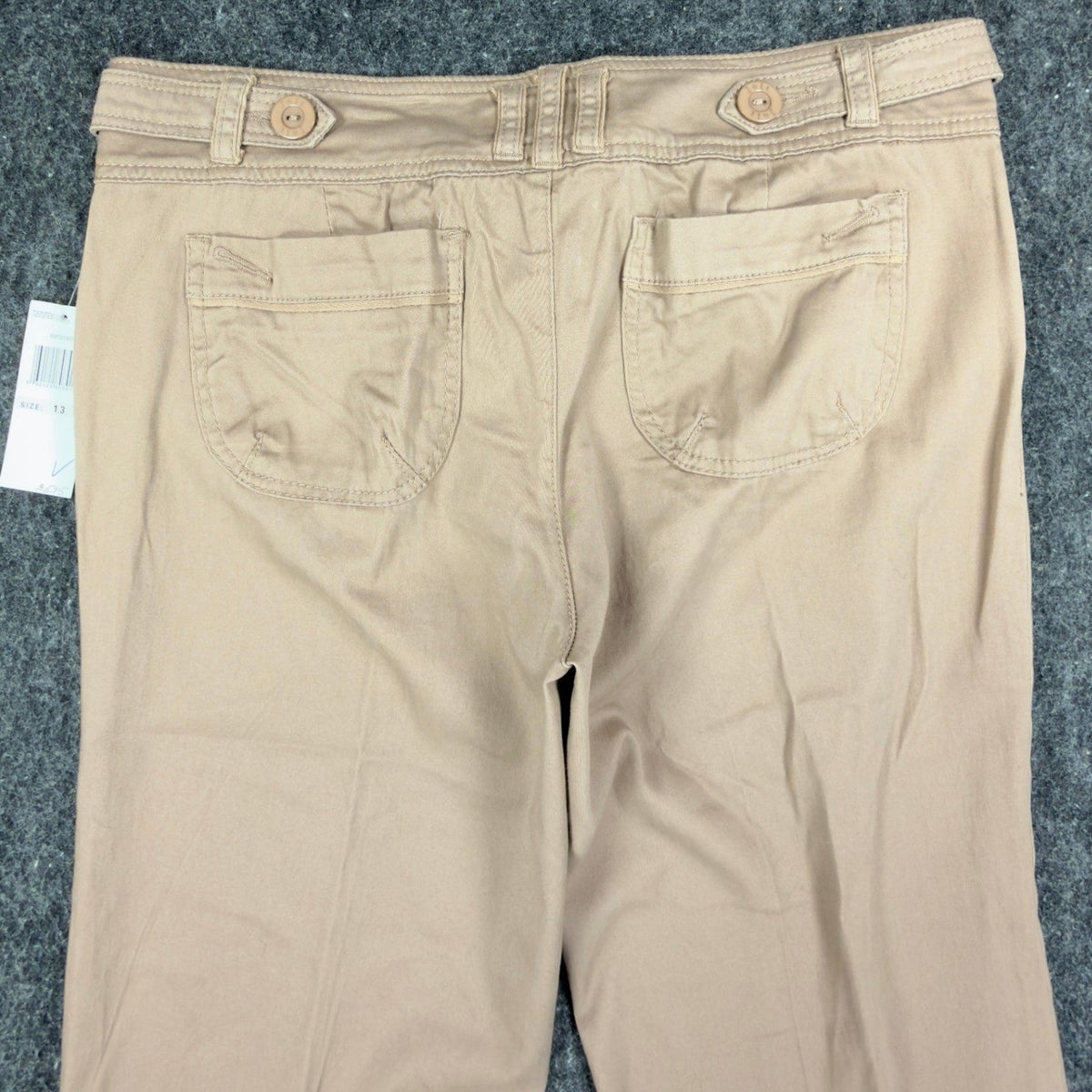 Jolt Y2K Flare Leg Trousers Juniors 13 Khaki Cotton Blend NWT - take2supply