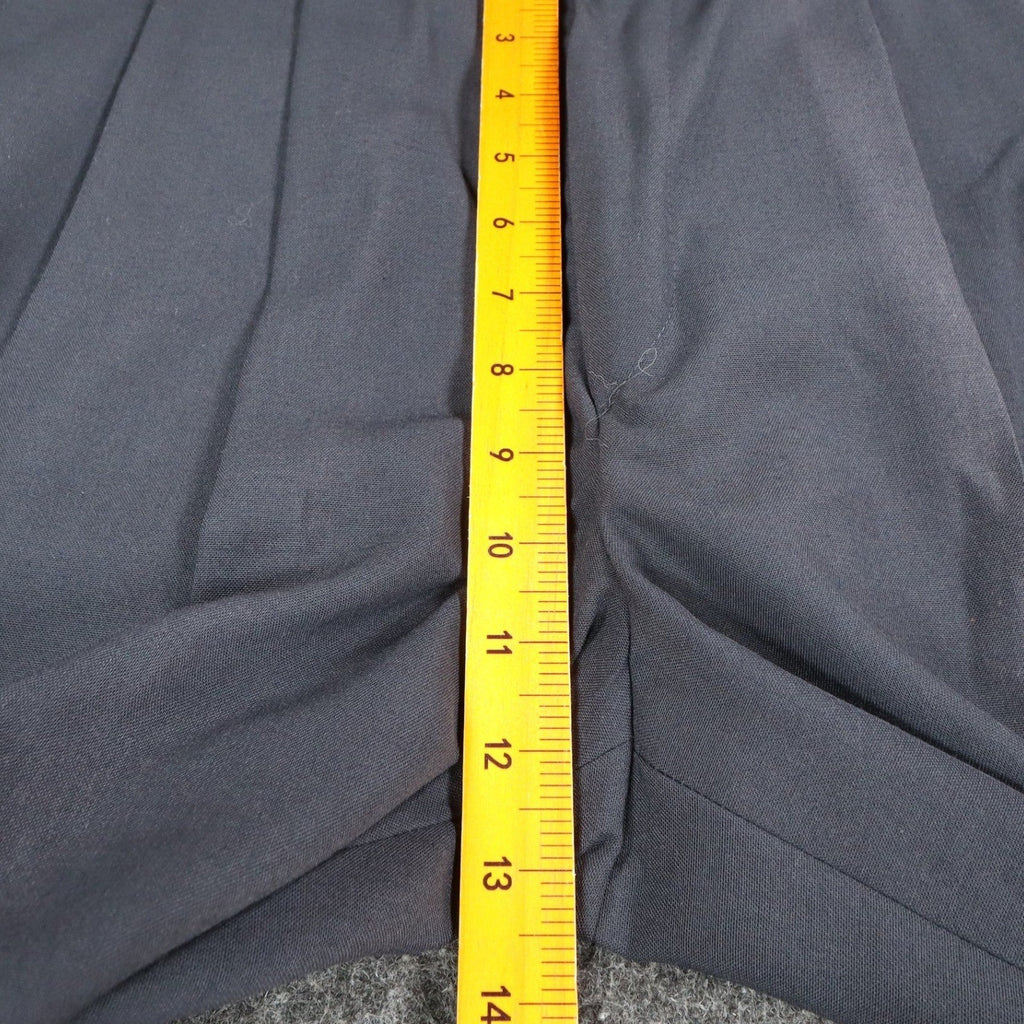 Haggar Stuff Pleated Dress Pants Mens 33x32 Vintage 90s Navy Wool Blend NWT - take2supply