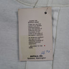 Buffalo Shirts Henley Shirt Medium Vintage 90s Skier Graphic Long Sleeve Cream - take2supply