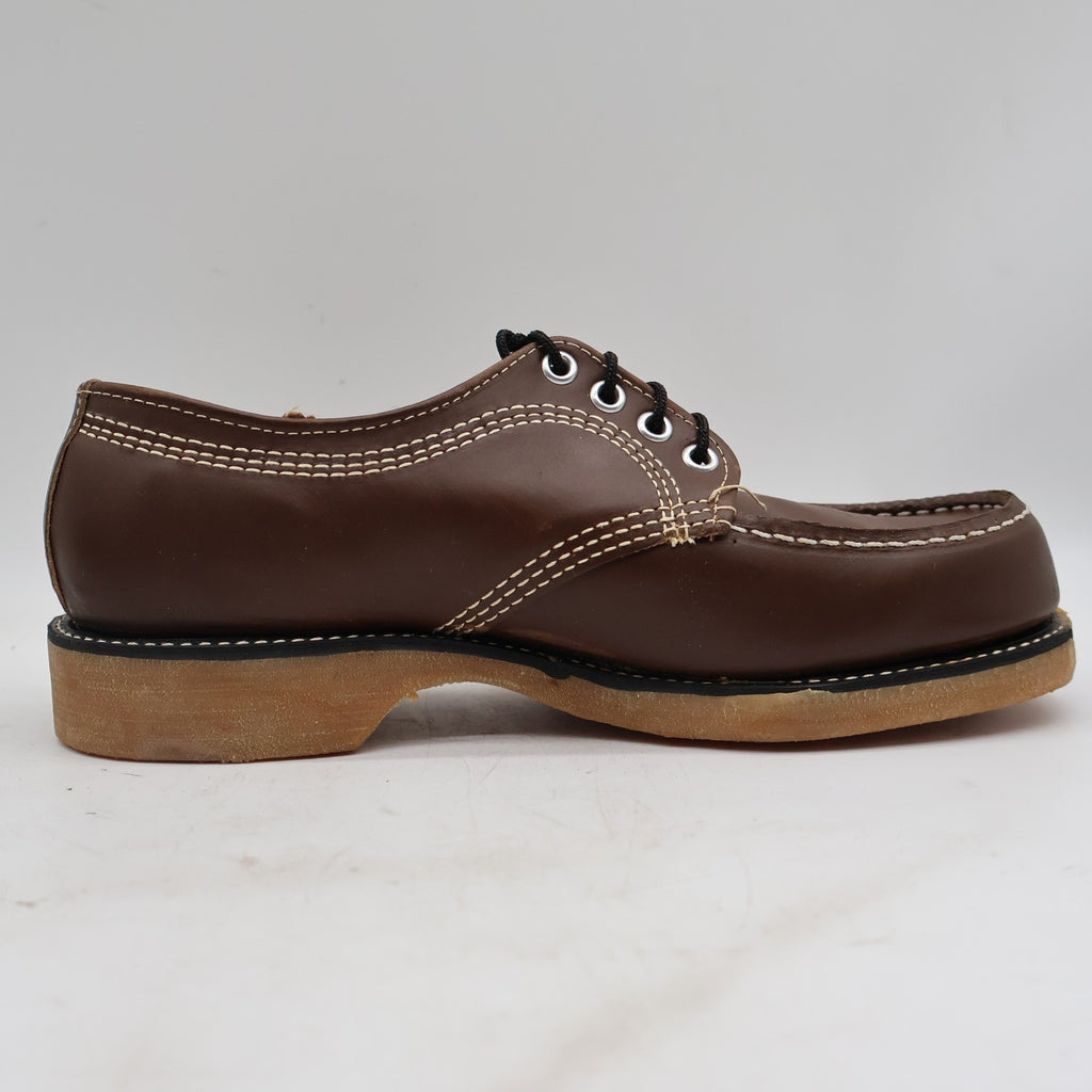 Cedar Crest Service Shoes Mens 6.5 Brown Leather Vintage Moc Toe Oxford Work - take2supply
