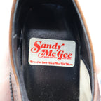Sandy McGee Wingtip Brogue Shoes Mens 6.5 D Vintage Brown Leather Deadstock USA - take2supply