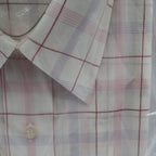 Mark VII Tailored Dress Shirt Mens 16 32/33 Vintage Plaid White Red Blue NOS - take2supply