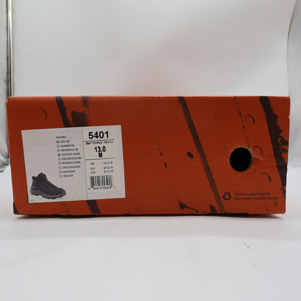 Worx by Red Wing Shoes 5401 Steel Toe Work Boots Mens 13 Black Orange Excellent - take2supply