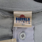 Buffalo Shirts Henley Men S Gray Long Sleeve Skier Graphic Thermal Made in USA - take2supply