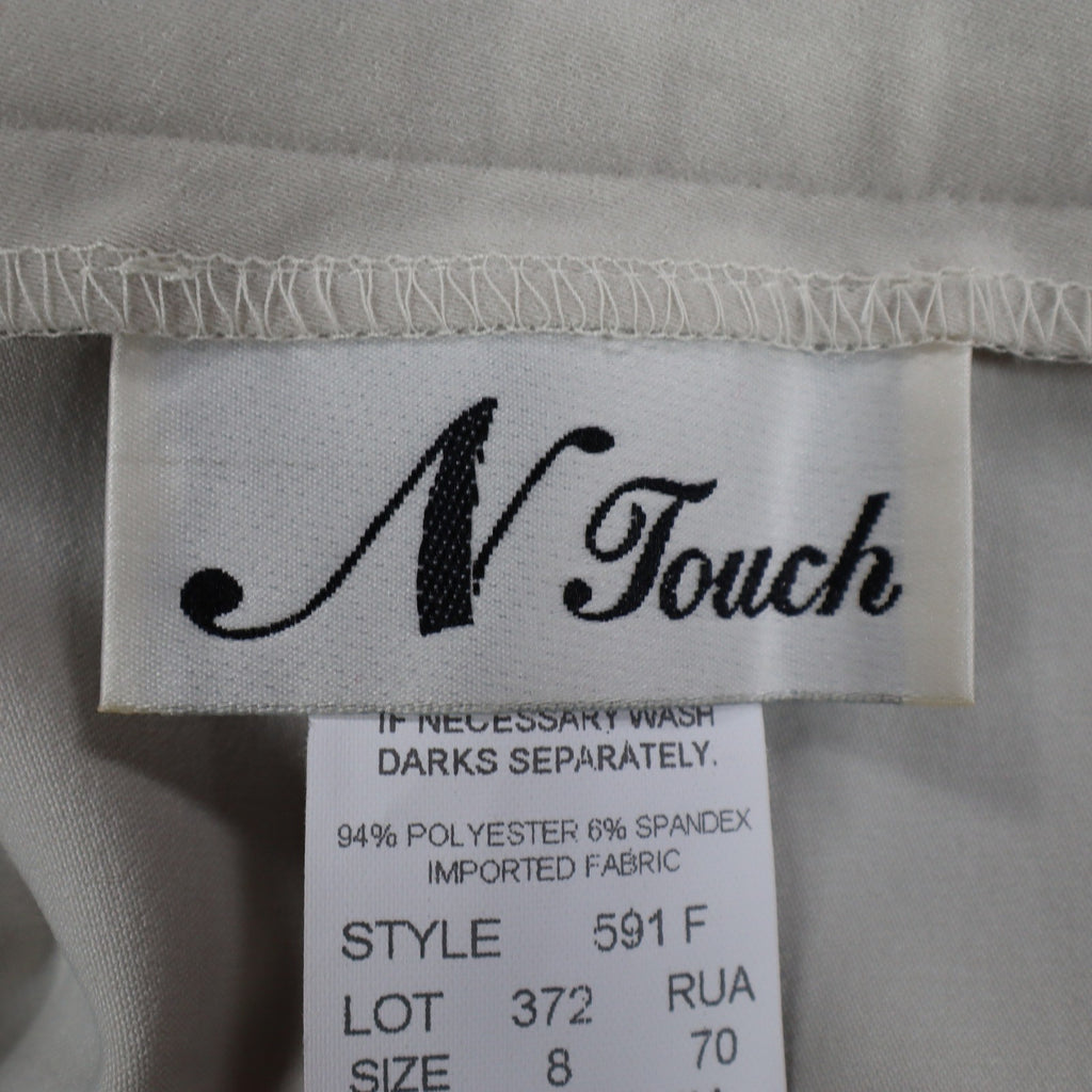 N Touch Pants Womens 8 Stone Stretch Straight Leg Side Zip NWT NOS - take2supply