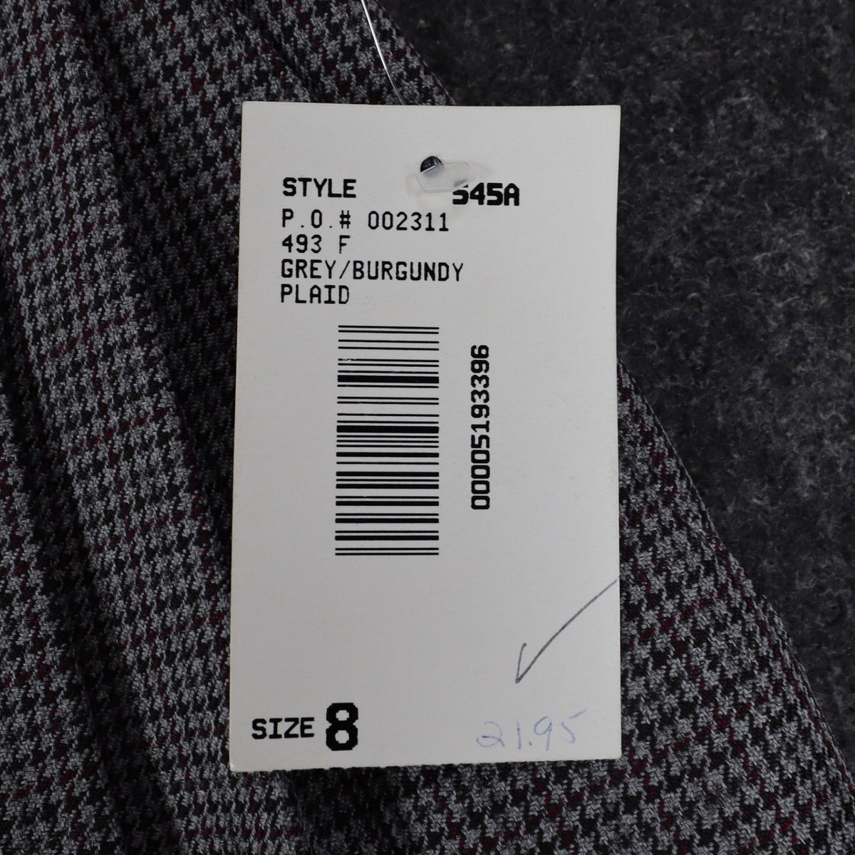 Southern Lady Plaid Dress Pants Womens 8 Vintage Grey Burgundy Pleated Trousers - take2supply
