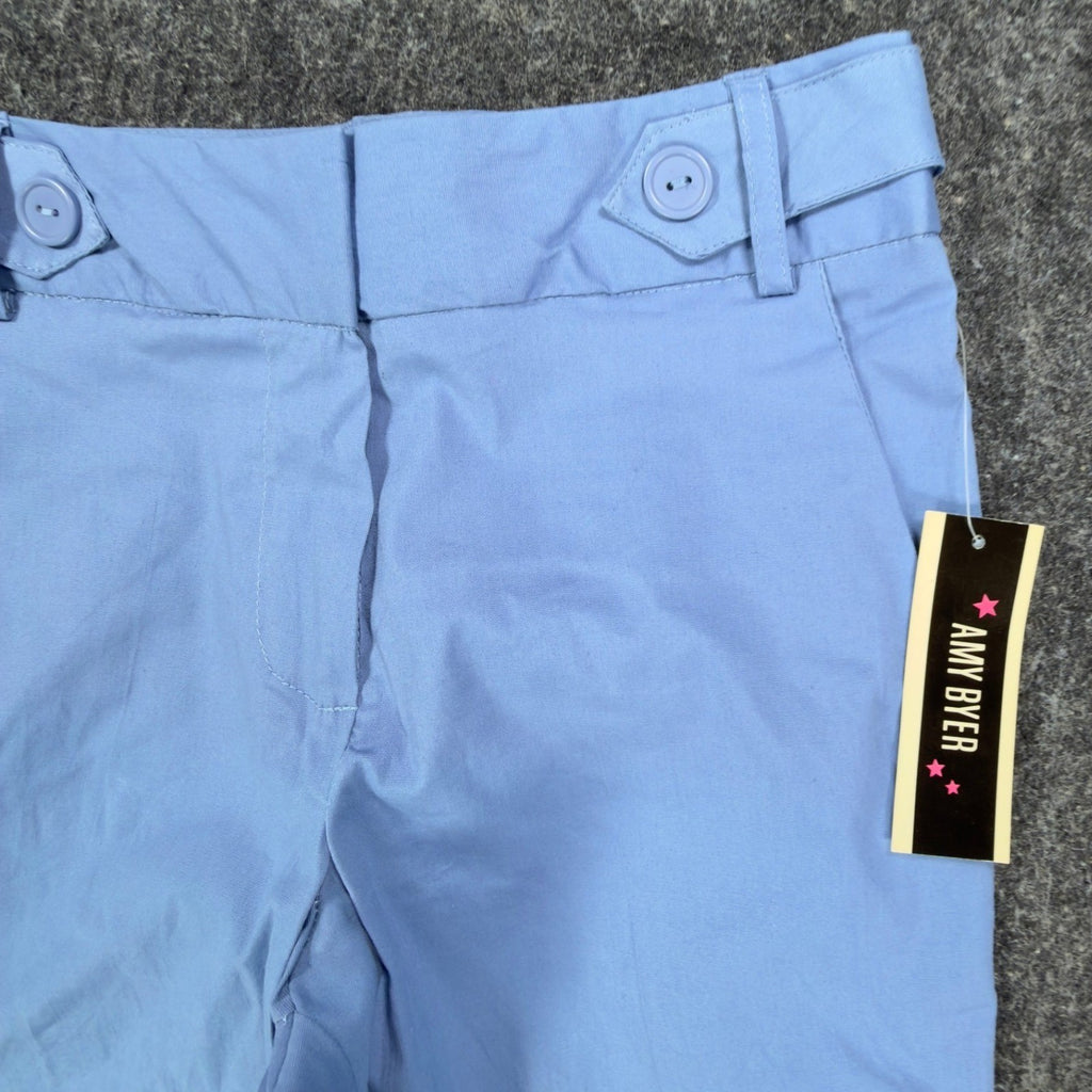 Amy Byer Y2K Bermuda Shorts Girls 8 Blue Cotton Spandex NWT - take2supply
