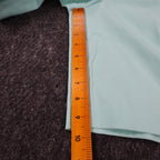 Aqua Southern Lady pleated shorts, inseam ruler view