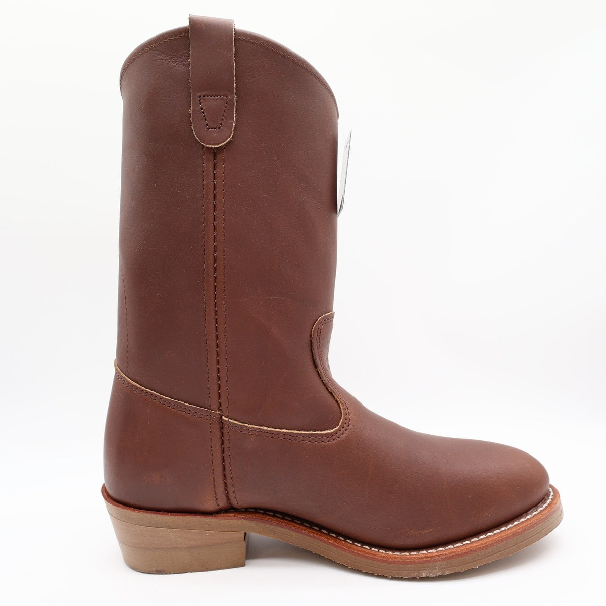 Double-H 2555 Brown Ranch Wellington Boots Mens 8.5 E Leather Made in USA NWT - take2supply