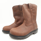 Worx Red Wing 5701 Steel Toe Work Boots Mens 7.5 Brown Leather New Deadstock - take2supply