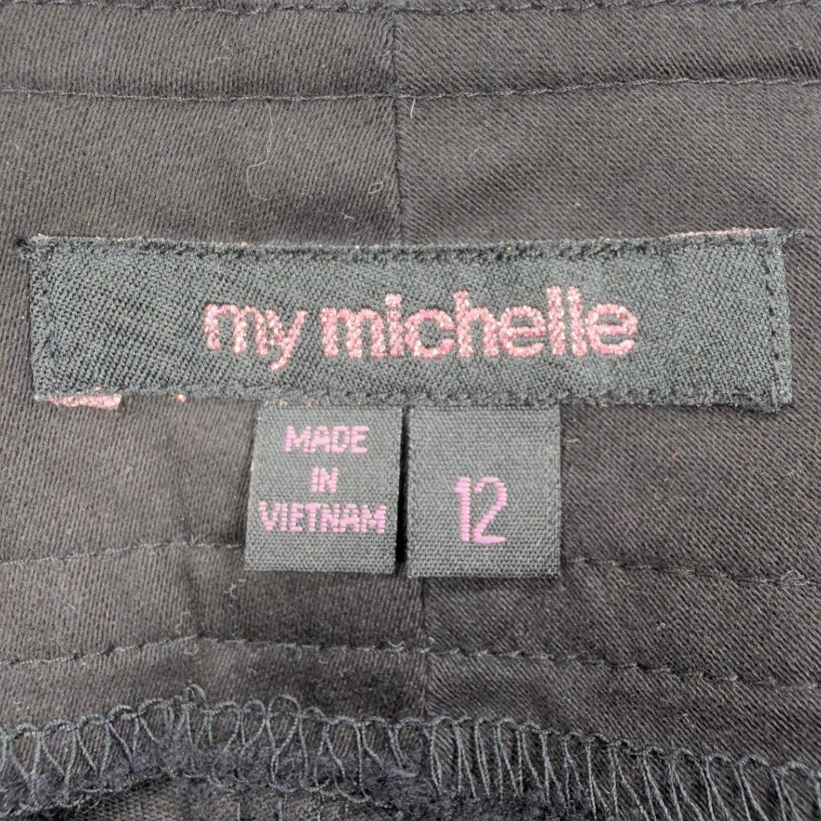 My Michelle Y2K Flare Pants Girls 12 Black Stretch Low Rise NWT Deadstock - take2supply