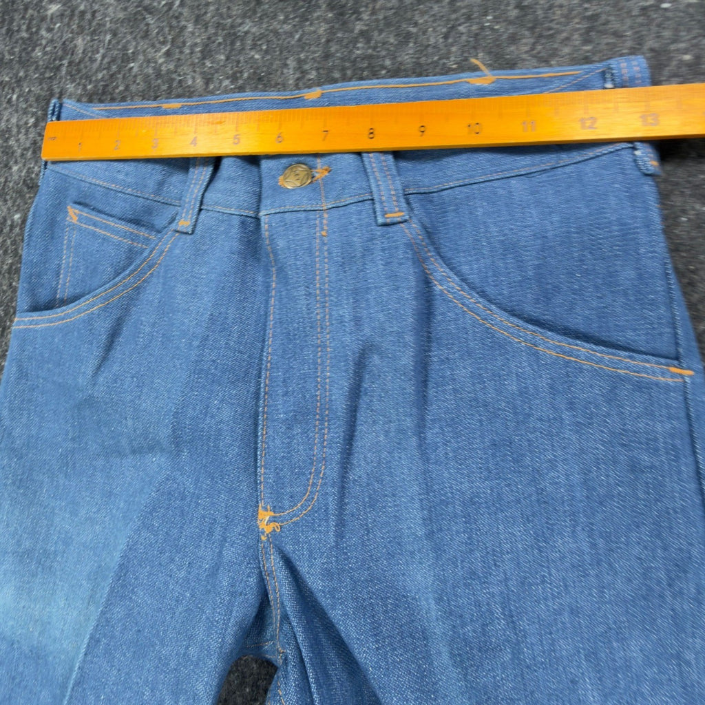 Key Jeans Vintage 70s Denim Pants Dept 27 Blue Cotton Deadstock NEW - take2supply