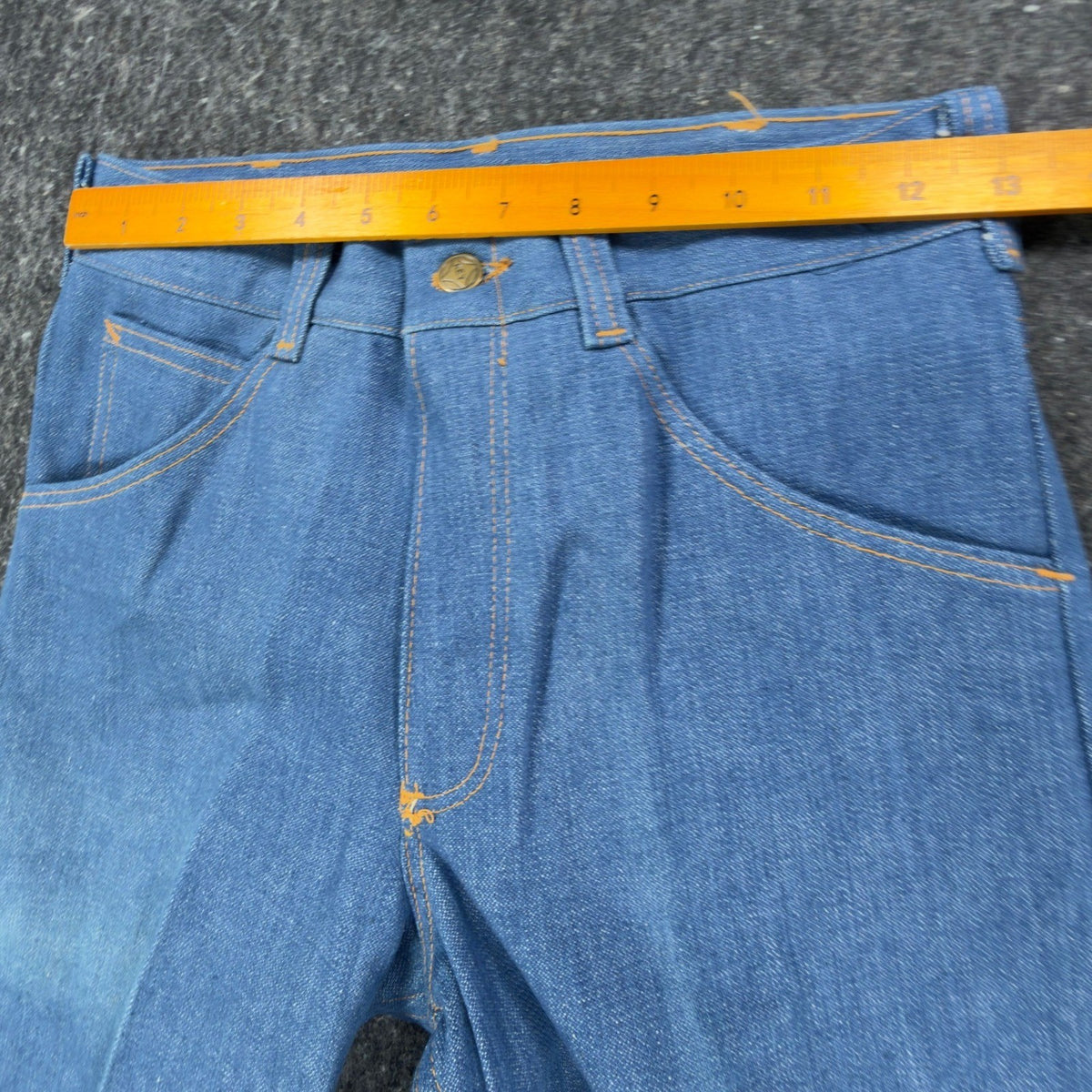 Key Jeans Vintage 70s Denim Pants Dept 27 Blue Cotton Deadstock NEW - take2supply