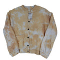 Hem & Thread Womens S Tan Cream Tie Dye Cotton Gauze Snap Bomber Jacket NWT - take2supply