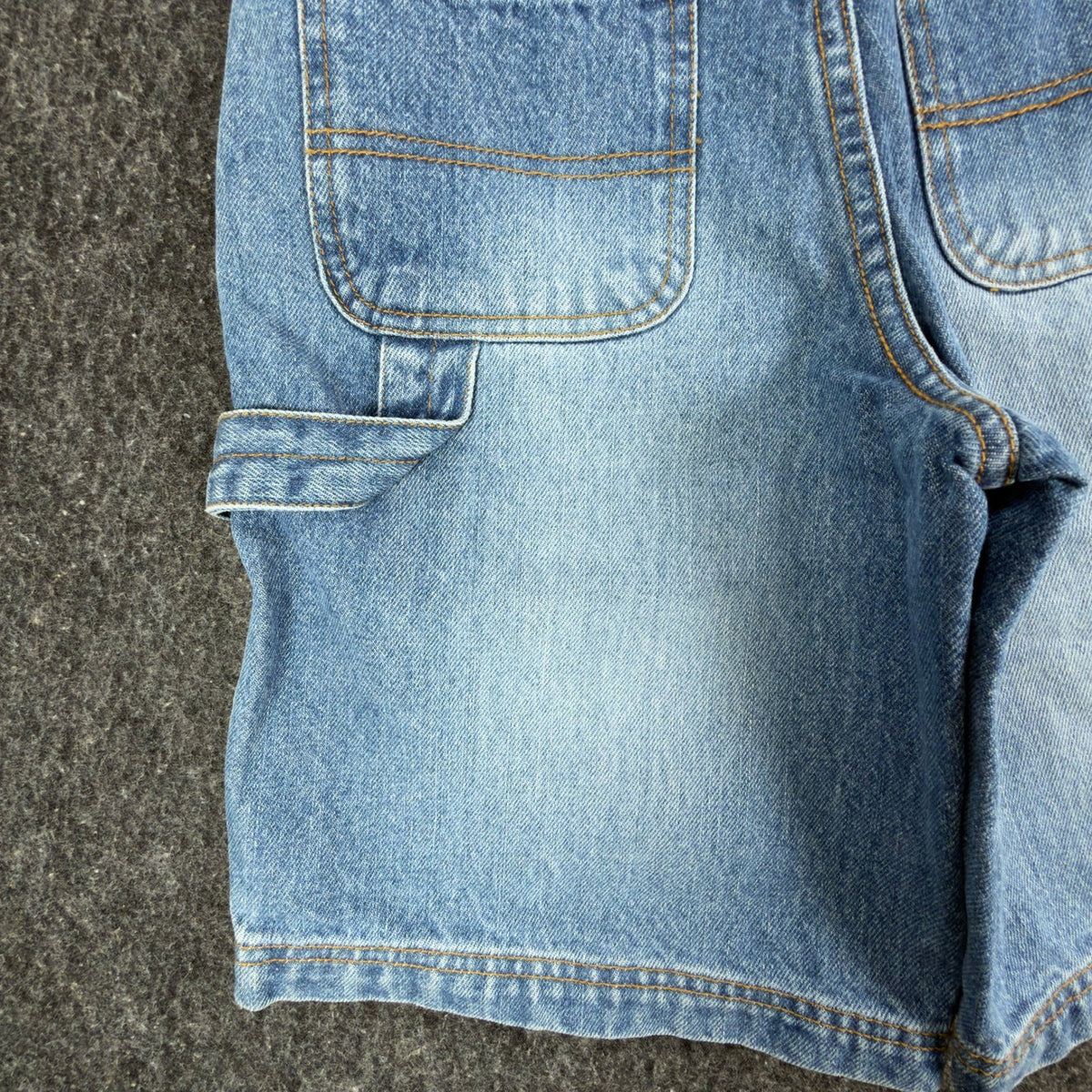 John Deere Y2K Carpenter Denim Shorts Boys 8 Stone Wash NWT Rugged Workwear - take2supply
